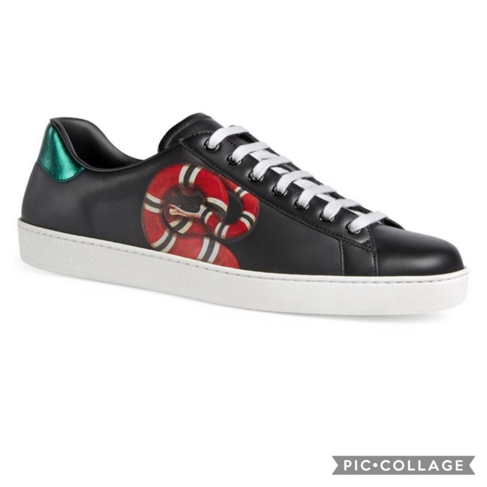 Gucci New Ace Kingsnake Print Sneaker